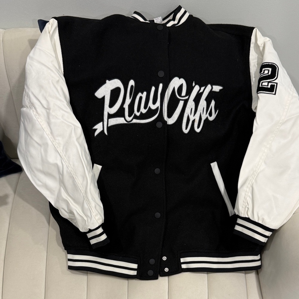 H&M Black and White Bomber Jacket